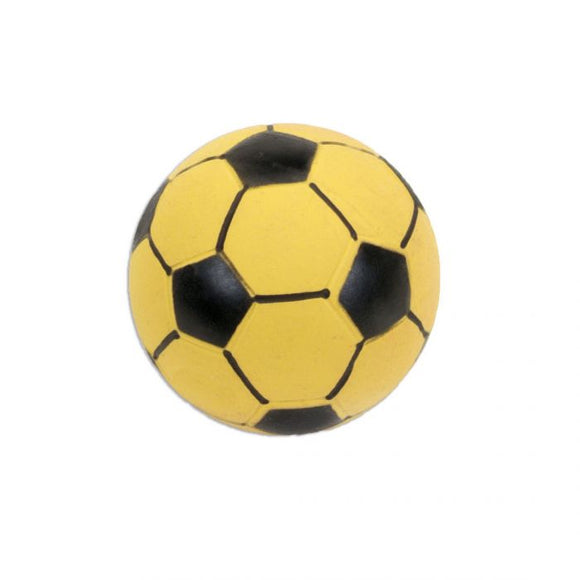 Rascals Latex Soccer Ball Yellow Dog Toy 3IN
