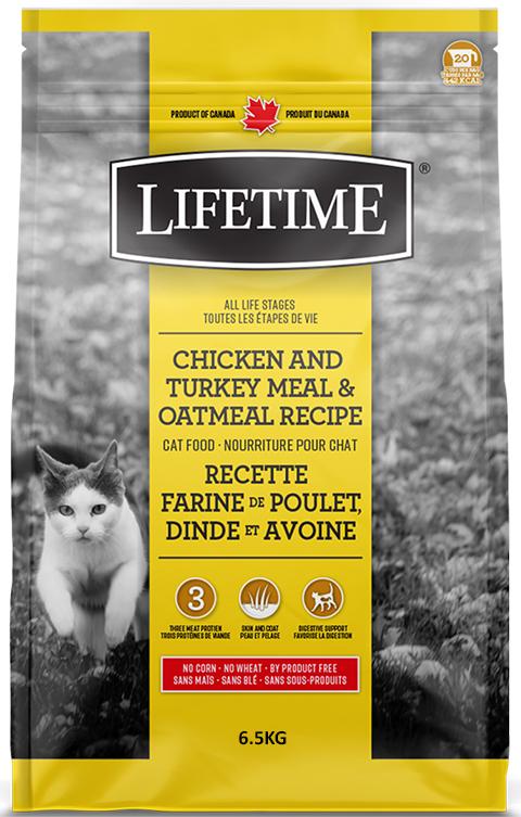 Lifetime All Life Stages Chicken, Turkey & Oatmeal Cat Food 6.5kg KB Depot Express 