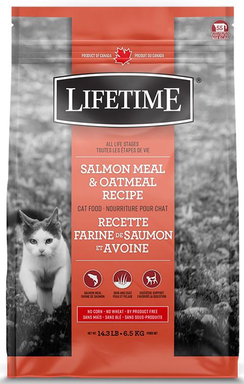 Lifetime All Life Stages Salmon Meal & Oatmeal Cat Food 6.5kg KB Depot Express 