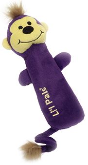 Li'l Pals Plush Crinkle Monkey Dog Toy 8.5in