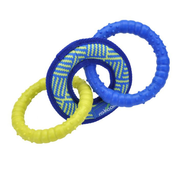 Rascals Tri Ring Dog Toy 10.5in