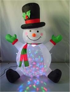 Santas Forest 90323 Christmas Inflatable Snowman with Projector Christmas Decorations Santas forest 