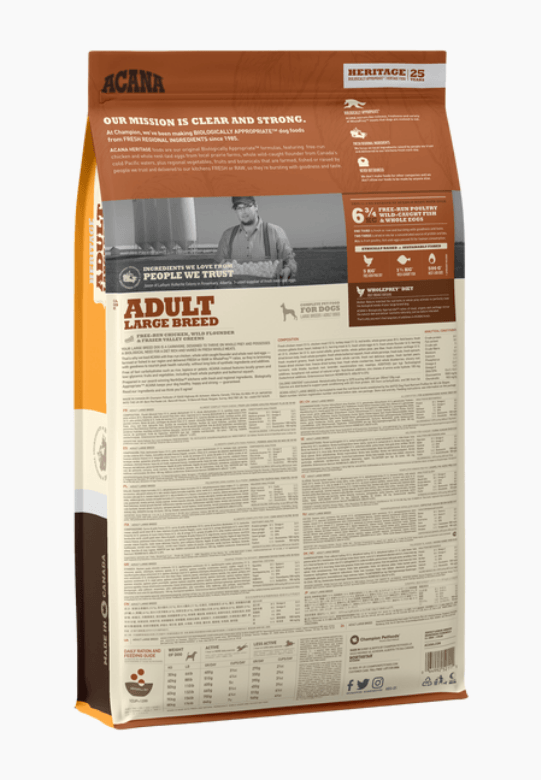 Acana Heritage - Adult Large Breed Dry Dog Food Dog Food Champion Pet Foods 