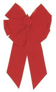 Holidaytrims 7366 Deluxe Outdoor Bow, 35 in L, 18 in W, Velvet, Red Christmas Decorations Holiday Trims 