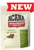 Acana High Protein Biscuits 255g Dog Treats Champion Pet Foods Crunchy Pork Liver Recipe - Large 