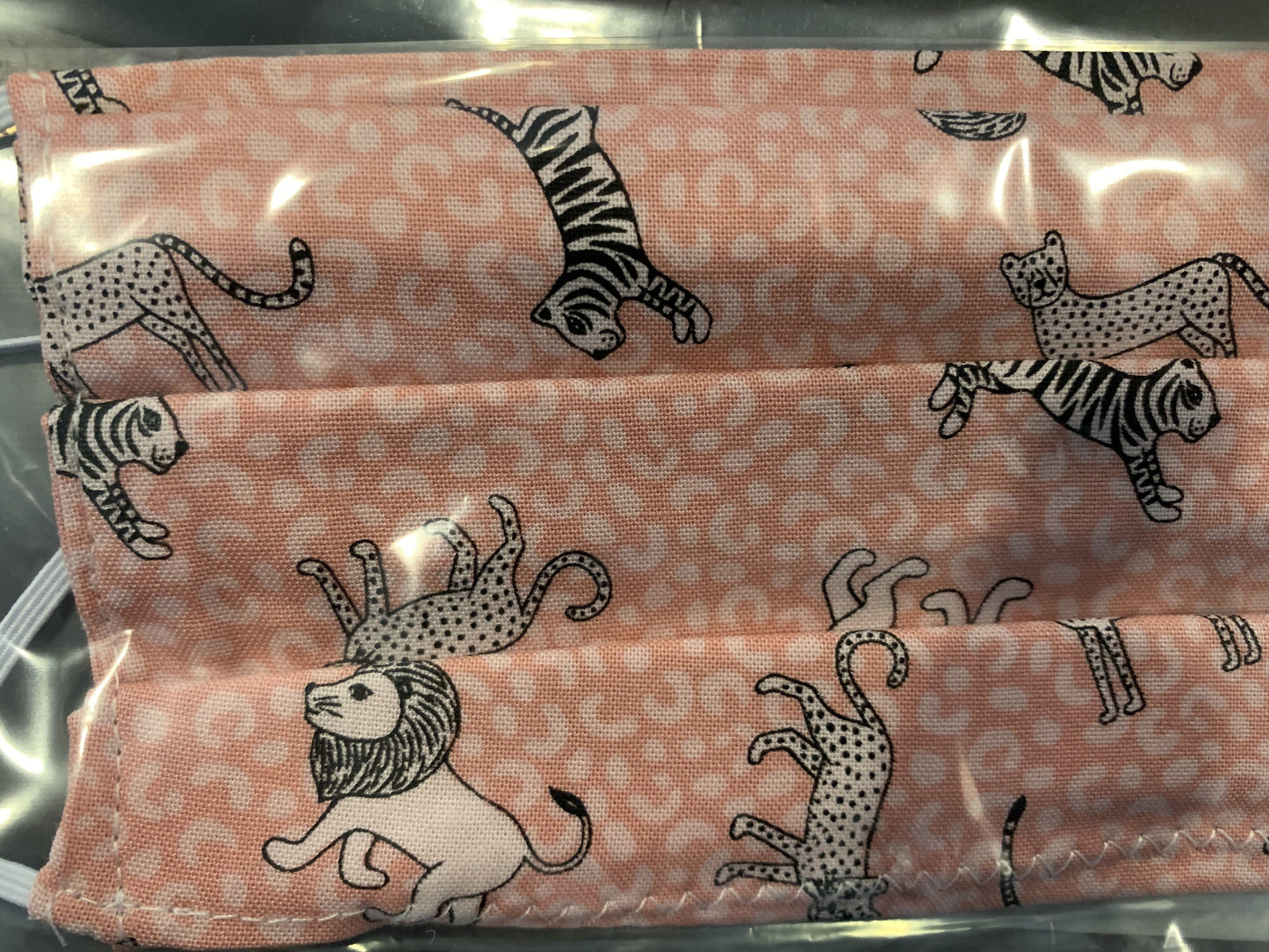 Face Coverings (Individual) Face Coverings Dee's Sewing Room Pink Safari 