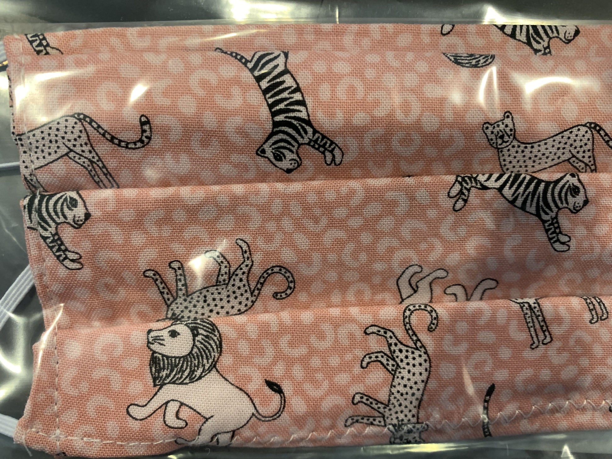 Face Coverings (Individual) Face Coverings Dee's Sewing Room Pink Safari 