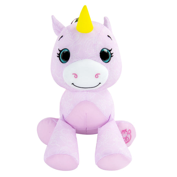 The Original Doodle Bear Unicorn, 14ʺ Plush Toy with 3 Washable Markers, Color And Wash