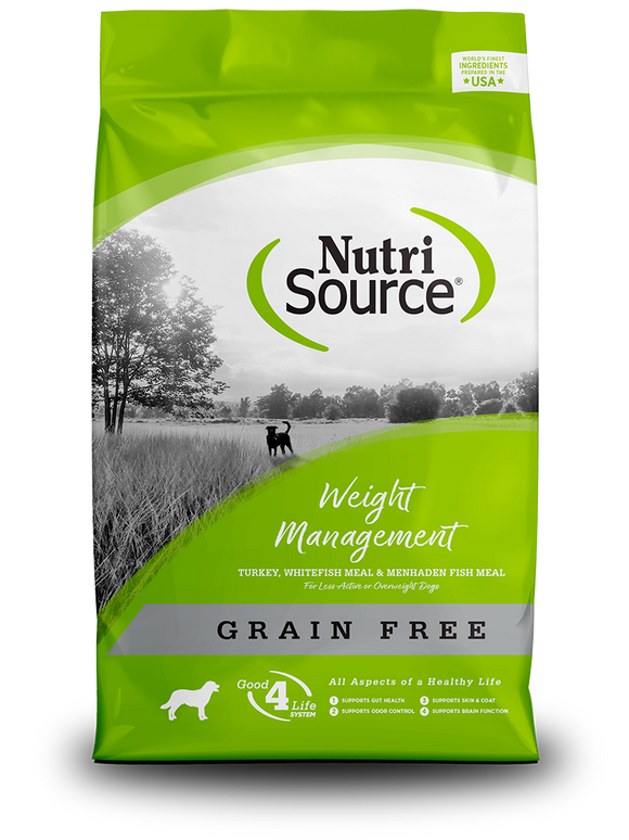 Nutri Source Grain Free Weight Management Dry Dog Food 15lb