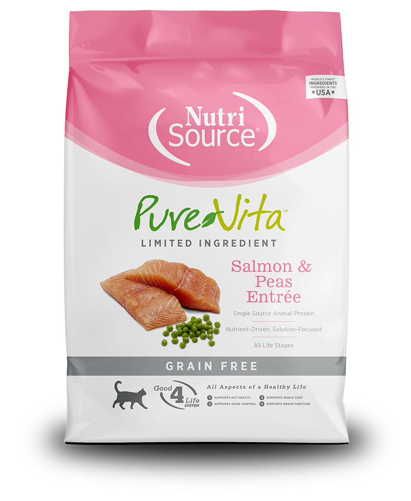 Pure Vita Grain Free Dry Cat Food - Salmon & Peas Entree 15lb