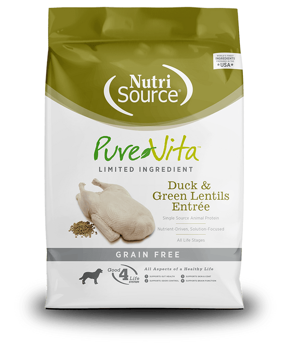 Pure Vita Holistic Dog Food LID GF Duck and Green Lentil 25lb Dog Food Pure Vita 