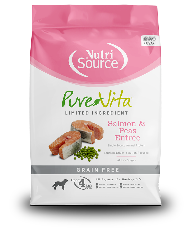 Pure Vita Grain Free Dry Dog Food - Salmon & Peas Entree 15lb