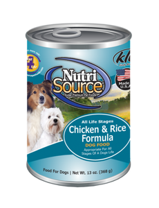 Nutri Source Chicken and Rice Wet Dog Food 13oz