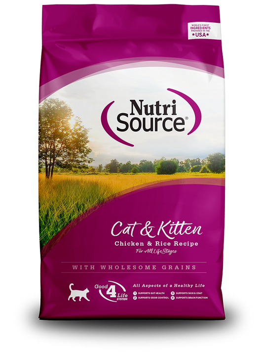 Nutri Source Dry Cat & Kitten Food - Chicken & Rice Formula