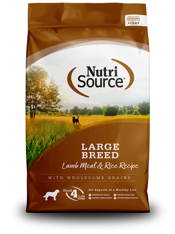 Nutri Source Large Breed Adult - Lamb Meal & Rice 30lb