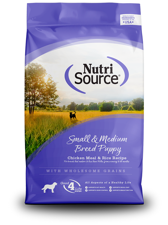 Nutri Source Small and Medium Breed Puppy Dry Dog Food 5lb