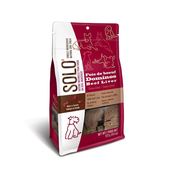 SOLO Freeze Dried Beef Liver Dominos 127g Dog Supplies SOLO Pet Products 