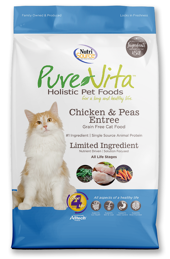 Pure Vita Dry Grain Free Cat Food - Chicken & Pea Entree 2.2lb