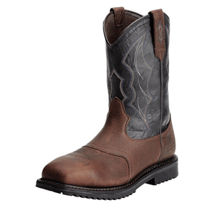 RigTek Wide Square Toe Waterproof Composite Toe Work Boot Boots Ariat Oiled Brown / Black 9 EE