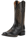 Round Up Wide Square Toe Western Boot Boots Ariat Limousine Black 7.5 B