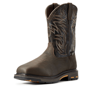 WorkHog Wide Square Toe MetGuard Waterproof MetGuard Composite Toe Work Boot Boots Ariat Bruin Brown / Black 9 EE
