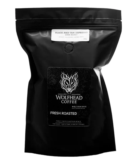 Black & Tan Dark Roast Wolfhead Coffee 227g Coffee Wolfhead Coffee 