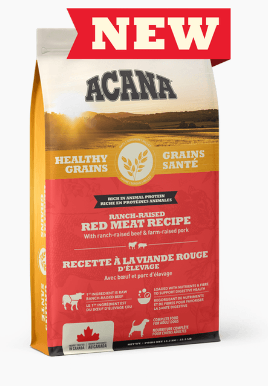 Acana Healthy Grains - Ranch Raised Red Meat Recipe Dry Dog Food Dog Food Champion Pet Foods 1.8kg 