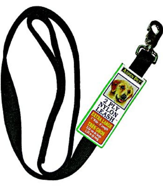 Petmate Lead Nylon Double 1 Inch By 6 Foot Black (XL)