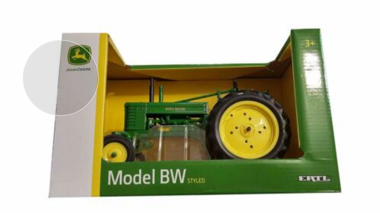 John Deere BW Styled Tractor 1:16 Scale Die-Cast Replica