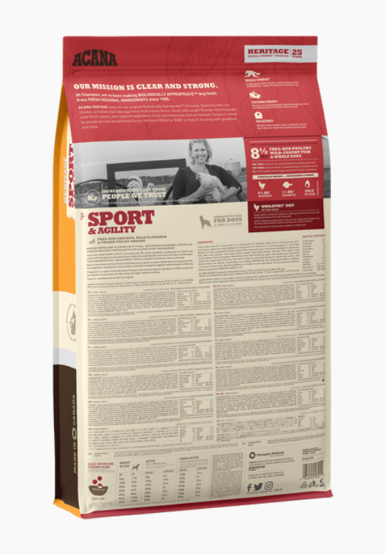 Acana Heritage - Sport & Agility Dry Dog Food Dog Food Champion Pet Foods 