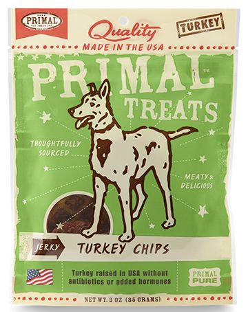 Primal Jerky Turkey Chips Dog 1X3OZ