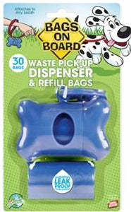 Bags on Boards Bone Dispenser 30 Dog Bags Blue