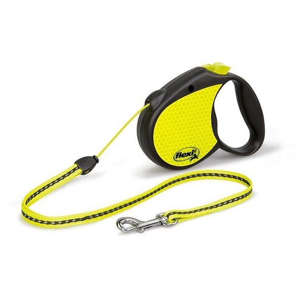 Flexi Lead - Classic Neon - Cord Med 5m Black/Yellow