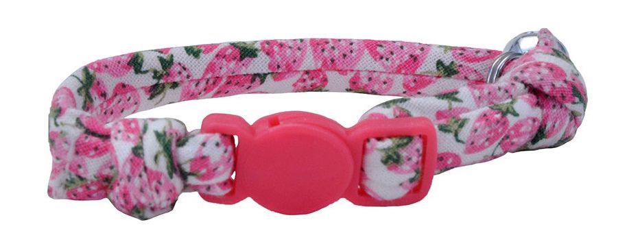 Li’l Pals Round Kitten Collar Strawberries