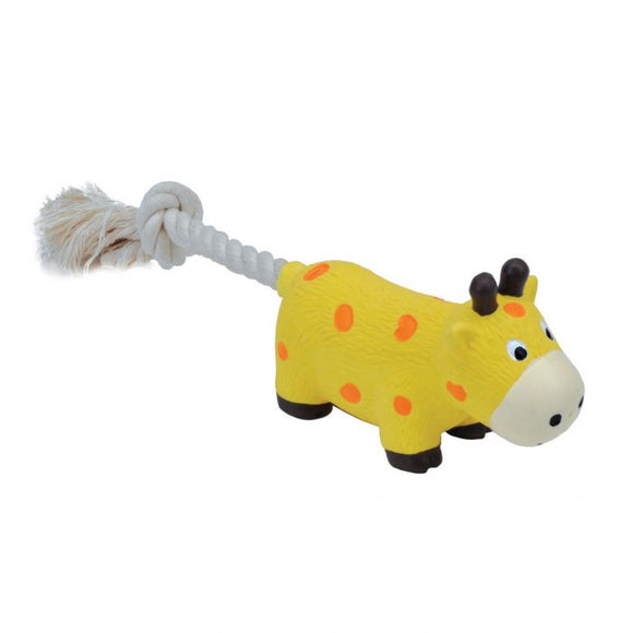 Li’l Pals Latex and Rope Giraffe Dog Toy