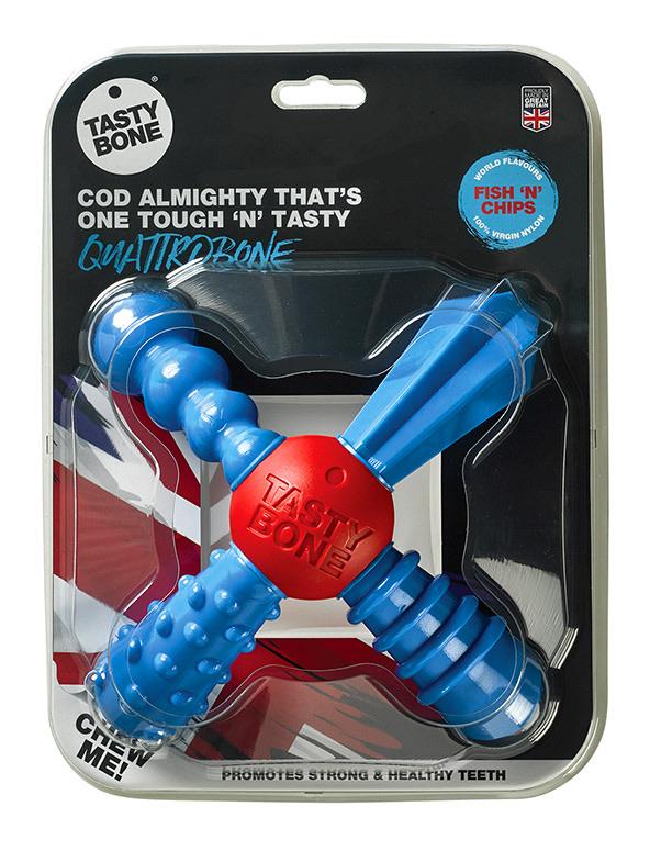 Quattrobone Large Dog Toy Kane Vet Supplies Fish and Chips 