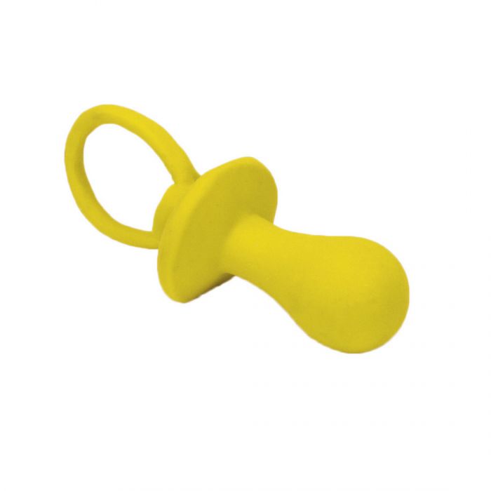 Rascals Yellow Latex Pacifier Dog Toy 4.5 Inch