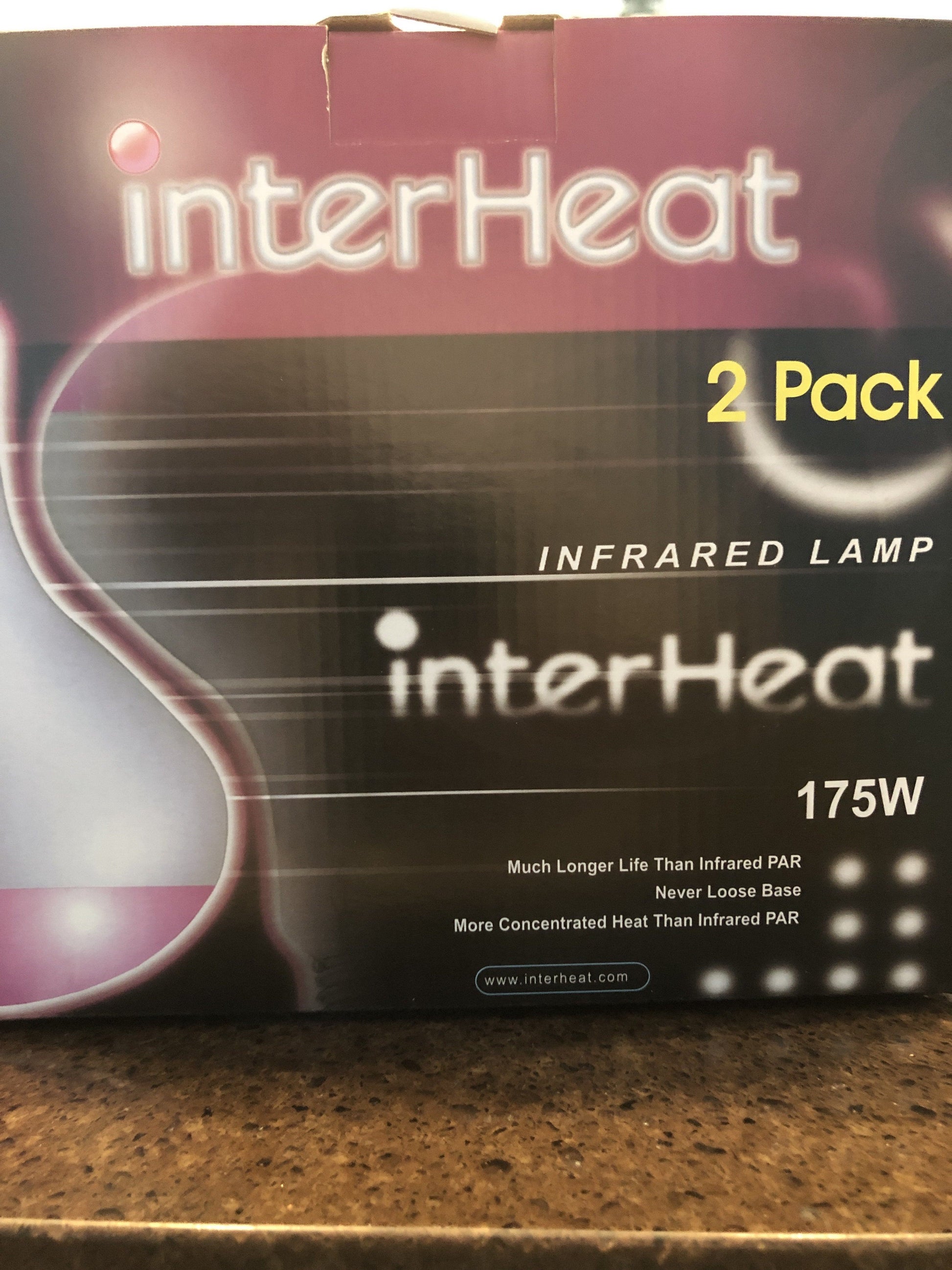 InterHeat 175 Watt infrared Bulb 2 pack Heatbulb Kane Vet Supplies 