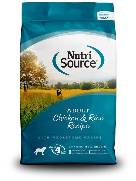 Nutri Source Adult Dog Chicken & Rice Formula Dry Dog Food 30lb