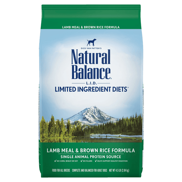 Natural Balance Dog LID Lamb Meal & Brown Rice Formula 14LB Dog Food Natural Balance 