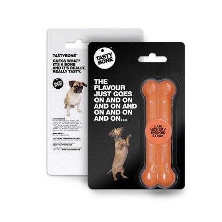 Toy Tasty Bone Dog Toy Kane Vet Supplies Hickory Smoked Steak 