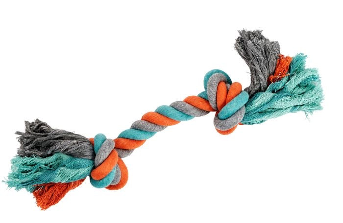 Bud'Z Rope Dog Toy With 2 Knots Orange And Blue 20"