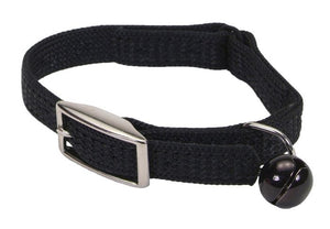 Sassy Snag Proof Black Nylon Safety Cat Collar