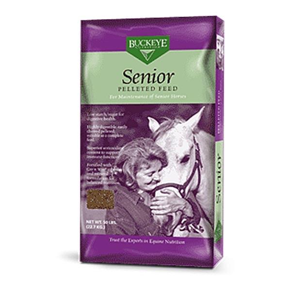 Buckeye Senior Complete Pelleted Feed - 50LB Horse Feed Buckeye 