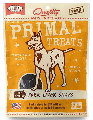 Primal Pork Liver Snaps Dog Treats