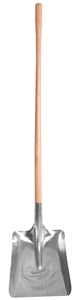 Snow Shovel, Aluminum Blade, Wood Handle, 52 in OAL