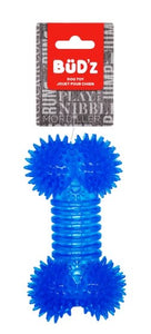 Bud'Z Rubber Dog Toy - Spiked Bone, Blue