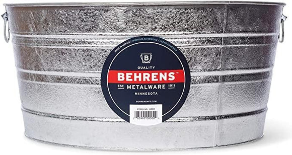Behren's 15 Gallon Galvanized Tub horse Supplies KB Depot Express 