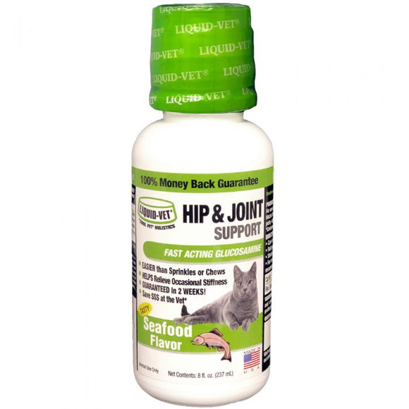 Liquid Vet Hip and Joint Support Seafood Flavour Cat 8oz