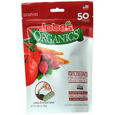 Jobes Organics Vegetable 2-7-4 Fertilizer Spikes 250g